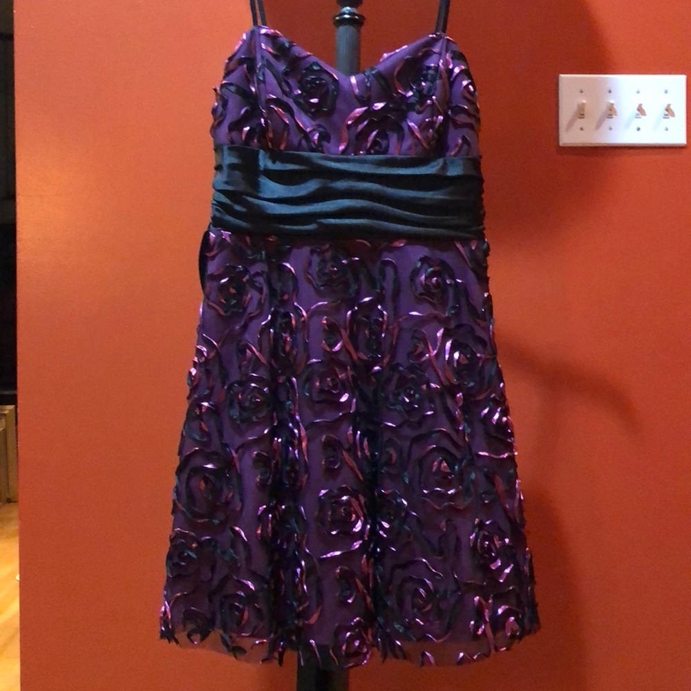 Xscape by Joanna Chen strapless party dress.